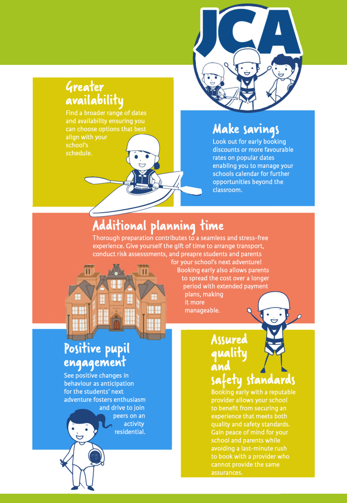 Infographic: 5 benefits of booking your activity residential early